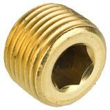 Male Pipe - Countersunk Hex Head Plug - Brass Pipe Fittings